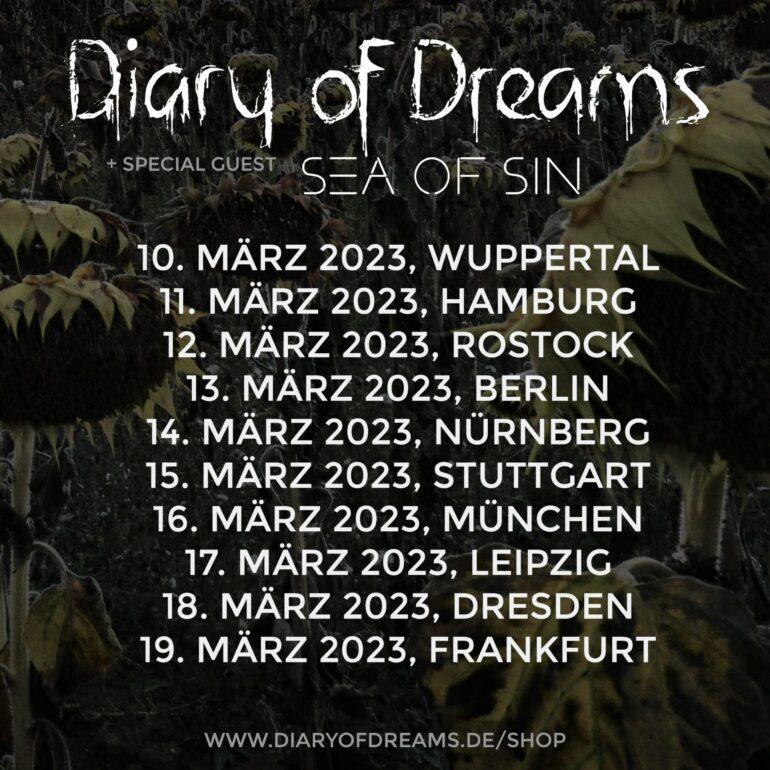 Tour Flyer 2023 DIARY OF DREAMS & SEA OF SIN